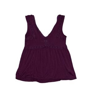 MUDD Maroon Fit & Flare Tank Top Blouse Size Small